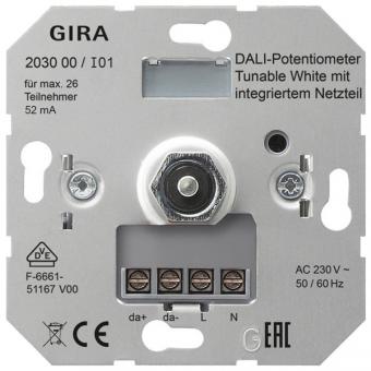 Gira DALI Potentiometer Tunable White mit integriertem Netzteil 
