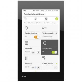 Gira G1 24 V, Glas schwarz 