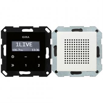 Gira Unterputz-Radio RDS mit einem Lautsprecher (reinweiß, seidenmatt) 