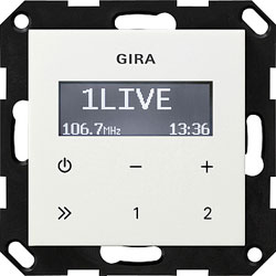 Gira Unterputz-Radio RDS (reinweiß, glänzend) 