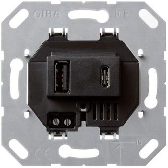 Gira USB-Spannungsversorgung 2fach, USB Typ A und Typ C 