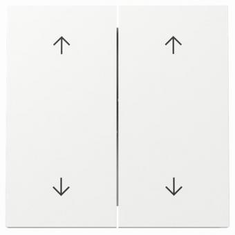 Gira 2-fach Wippe mit 4 Pfeilsymbolen (reinweiß, glänzend) 