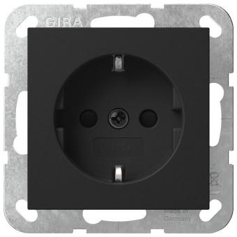Gira  SCHUKO-Steckdose 16 A 250 V~  mit Shutter (schwarz matt) 