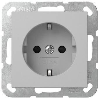 Gira  SCHUKO-Steckdose  16 A 250 V~ mit Shutter (grau, matt) 