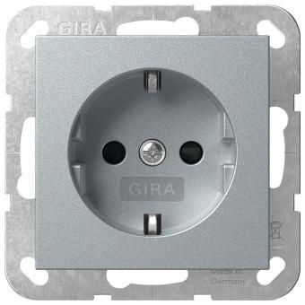 Gira  SCHUKO-Steckdose 16 A 250 V~ mit Shutter (alu) 