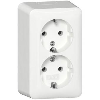 Gira SCHUKO-Doppelsteckdose 16 A 250 V~ (reinweiß) 