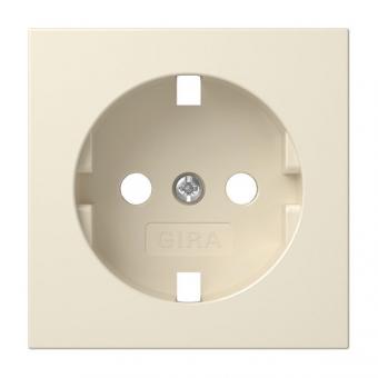 Gira Zentralplatte - Ersatz-Abdeckung für SCHUKO-Steckdose (cremeweiß, glänzend) 