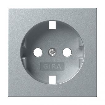 Gira Zentralplatte - Ersatz-Abdeckung für SCHUKO-Steckdose (alu) 