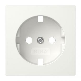 Gira Zentralplatte - Ersatz-Abdeckung für SCHUKO-Steckdose (reinweiß, seidenmatt) 