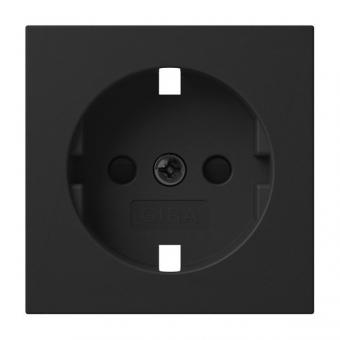 Gira Zentralplatte - Ersatz-Abdeckung für SCHUKO-Steckdose mit Shutter (schwarz matt) 