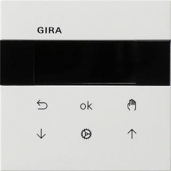 Gira System 3000 Jalousieuhr Display Flächenschalter (reinweiß, glänzend) 