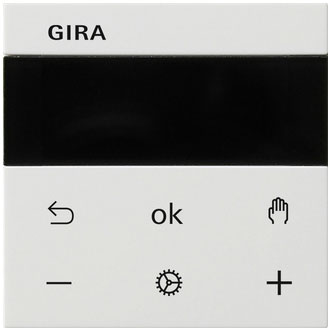 Gira System 3000 Raumtemperaturregler BT (reinweiß, seidenmatt) 
