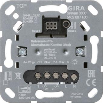 Gira System 3000  Universal-LED-Dimmeinsatz Komfort 2fach 