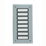 Grothe ETA 808 EV1 – Etagenplatte Aluminium silber elox. 8 Flächentaster 