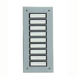 Grothe ETA 809 EV1 – Etagenplatte Aluminium silber elox. 9 Flächentaster 