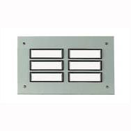Grothe ETA 833 EV1 – Etagenplatte Aluminium silber elox. 6 Flächentaster zweireih. 