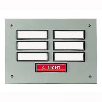Grothe ETA 834 EV1 – Etagenplatte Aluminium silber elox. 7 Flächentaster zweireih. 
