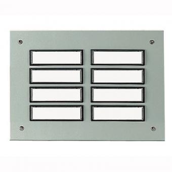 Grothe ETA 844 EV1 – Etagenplatte Aluminium silber elox. 8 Flächentaster zweireih. 
