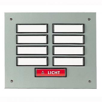 Grothe ETA 845 EV1 – Etagenplatte Aluminium silber elox. 9 Flächentaster zweireih. 