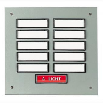 Grothe ETA 856 EV1 – Etagenplatte Aluminium silber elox. 11 Flächentaster zweireih. 