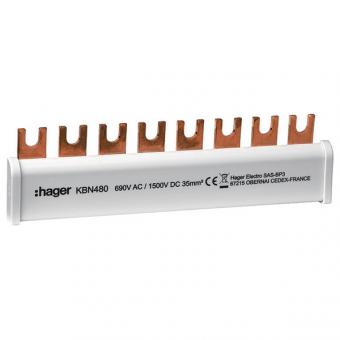 Hager KBN480 - Erdungsbügel 4P 35mm² zur erdseitigen Überbrückung für SPA180 