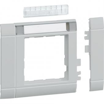 tehalit Rahmenblende modular 50 x 50 mm mit Beschriftungsfeld, lichtgrau 