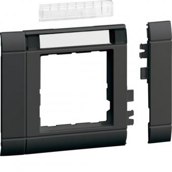 tehalit Rahmenblende modular 50 x 50 mm mit Beschriftungsfeld, graphitschwarz 
