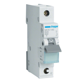 Hager Leitungsschutzschalter MCS 140, 40A, 1-polig - QuickConnect 