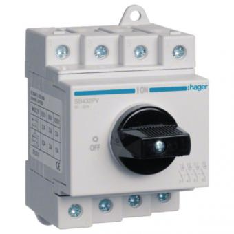 Hager SB432PV - DC-Lasttrennschalter 4polig, 32A für Hutschiene oder Montageplatte 