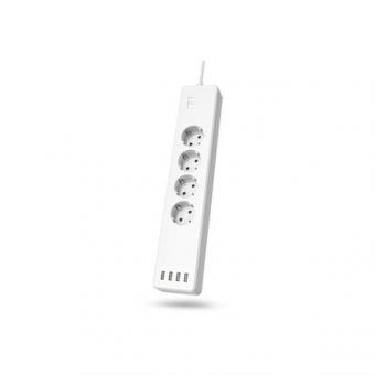Hama WiFi-Steckdosenleiste 10A, Überlastschutz, 4 USB 