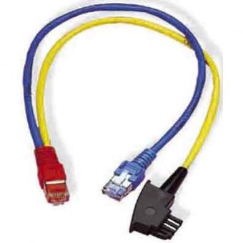 Homeway Y-Kabel LAN/TAE 0,5m bl/ge 