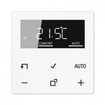 Jung Display Standard zur Raumtemperaturregelung (Echtglasfront alpinweiß) 
