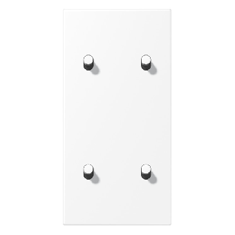 Jung Abdeckung mit 2x2 Kipphebel senkrecht Zylinder (schneeweiß matt) 