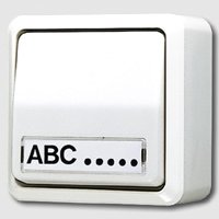 Jung AP 600 - Wippschalter mit Schriftfeld - Universal Aus-Wechsel (weiß) 