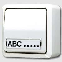 Jung AP 600 - Wippschalter mit Schriftfeld - Universal Aus-Wechsel (weiß) 