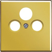Abdeckung für Antennen-Steckdose, 3-Loch (goldfarben) 