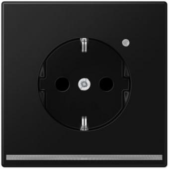 Jung SCHUKO-Steckdose mit LED-Orientierungslicht und Helligkeitssensor (graphitschwarz matt) 