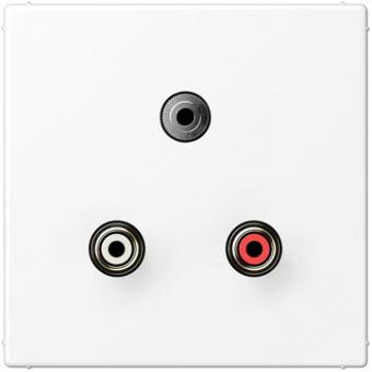 Jung Multimedia-Einsatz Cinch Audio / Miniklinke 3,5 mm (schneeweiß matt) 