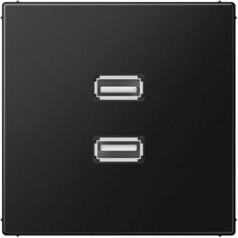Jung Multimedia-Einsatz 2 x USB (graphitschwarz matt) 