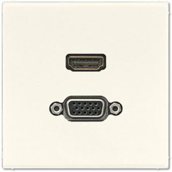 Jung Multimedia-Einsatz HDMI / VGA (weiß) 