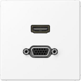 Jung Multimedia-Einsatz HDMI / VGA (schneeweiß matt) 