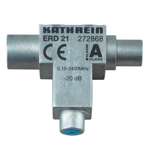 Kathrein ERD 21 - Dämpfungssteller IEC, 0,15-2400 MHz, Einstellbereich 0,5-20 dB 