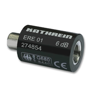 Kathrein ERE 01 - F-Dämpfungsstecker, 0-2400 MHz, 6 dB 