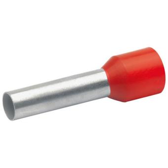 Aderendhülsen isoliert,  10mm² / 18mm, rot, 100 Stück 