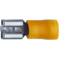 Klauke Flachsteckhülsen, PVC-teilisoliert, 4,0-6,0mm² /  9,5x1,2mm, 100 Stück 