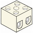 Porzellan-Anschlussklemme 0,75 - 2,5mm², 2-polig 