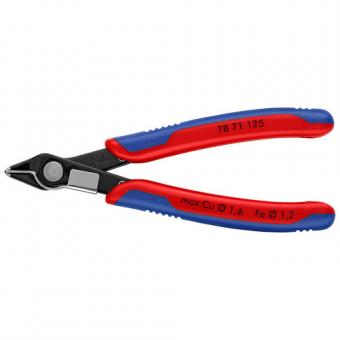 Knipex Electronic Super Knips®, Zange brüniert, mit Drahtklemme, 125 mm 