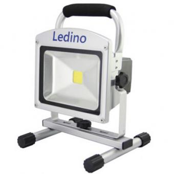 Ledino LED-Akkustrahler 20W, Li-Ion Akku 8.8Ah, silber 