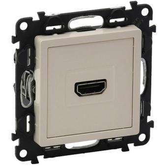 Legrand Valena Life, HDMI 1.3 Anschlusseinheit (mandelweiß) 