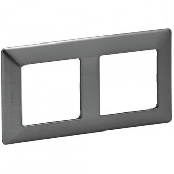 Legrand  Valena Life Rahmen 2-fach (inoxgrau) 